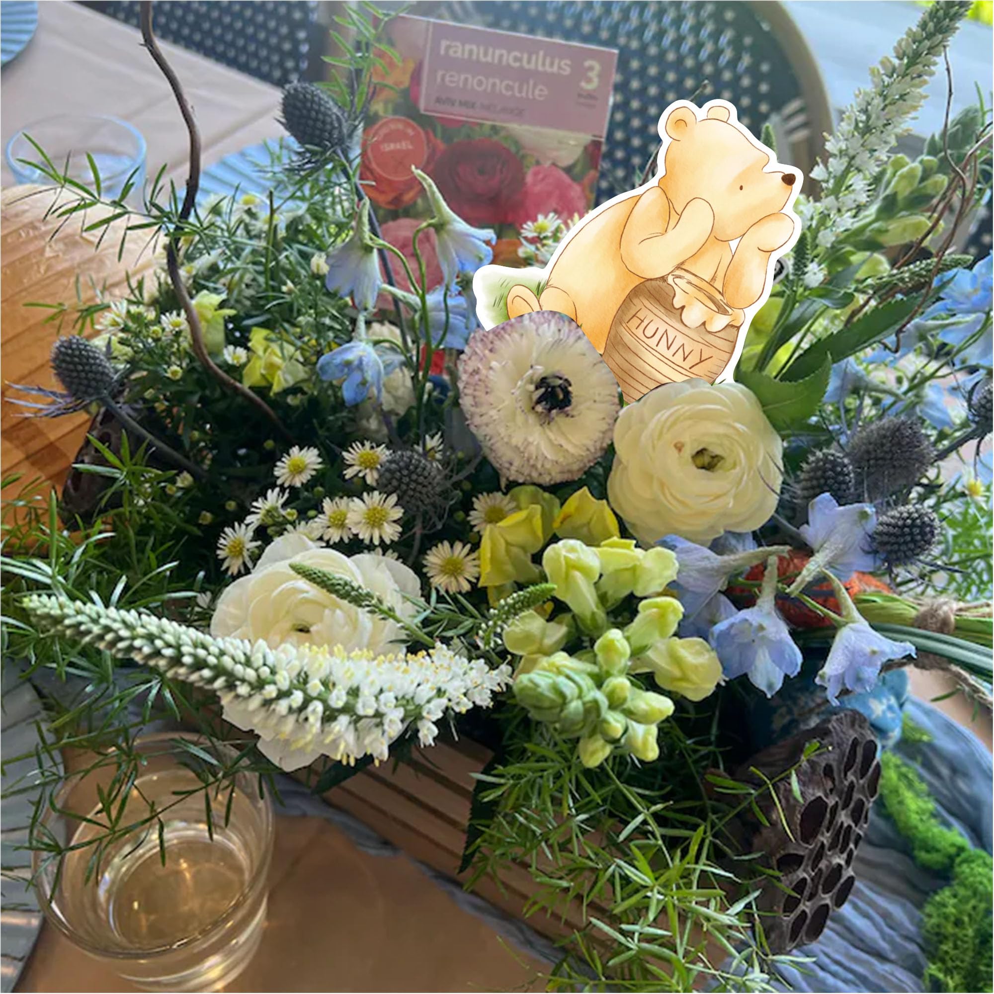 Winnie The Pooh Baby Shower 4PCS Winnie Table Sign Centerpieces