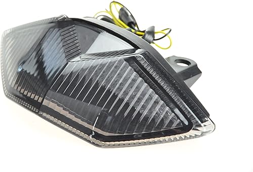 Miniatura 4 de Luces traseras LED para motocicleta con lente ahumada, luz trasera de freno con indicadores de luz de señal de giro integrados para Kawasaki