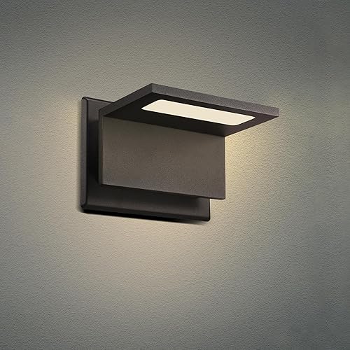 Miniatura 1 de Lustrlach Aplique de pared LED para exteriores, luz de porche moderna, impermeable, para garaje, montaje en pared, 680LM 3000K para patio, puerta