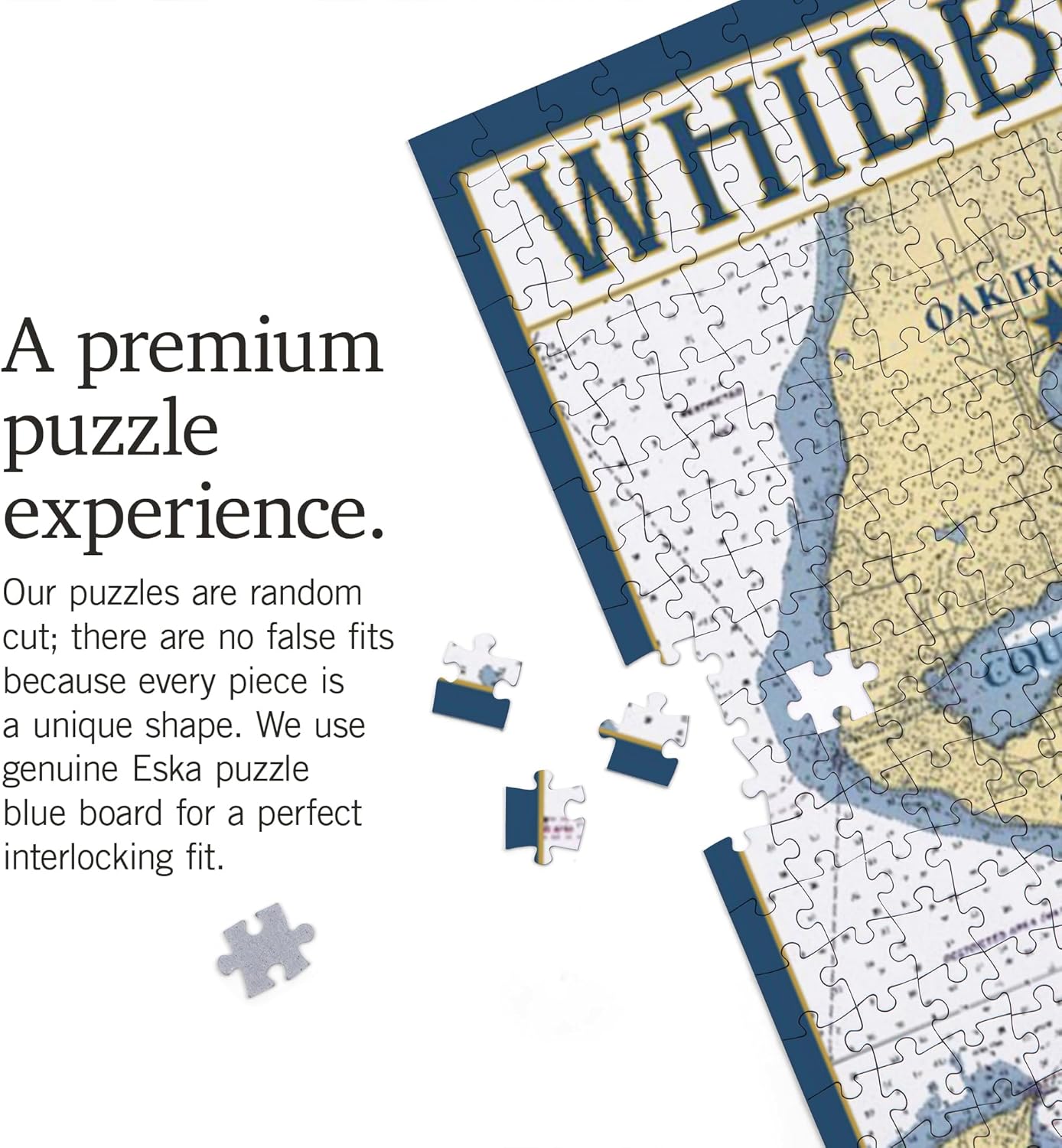 Lantern Press Whidbey Island, Washington, Nautical Chart 1000 Piece Jigsaw Puzzle for Adults, Made in USA with Reference Poster