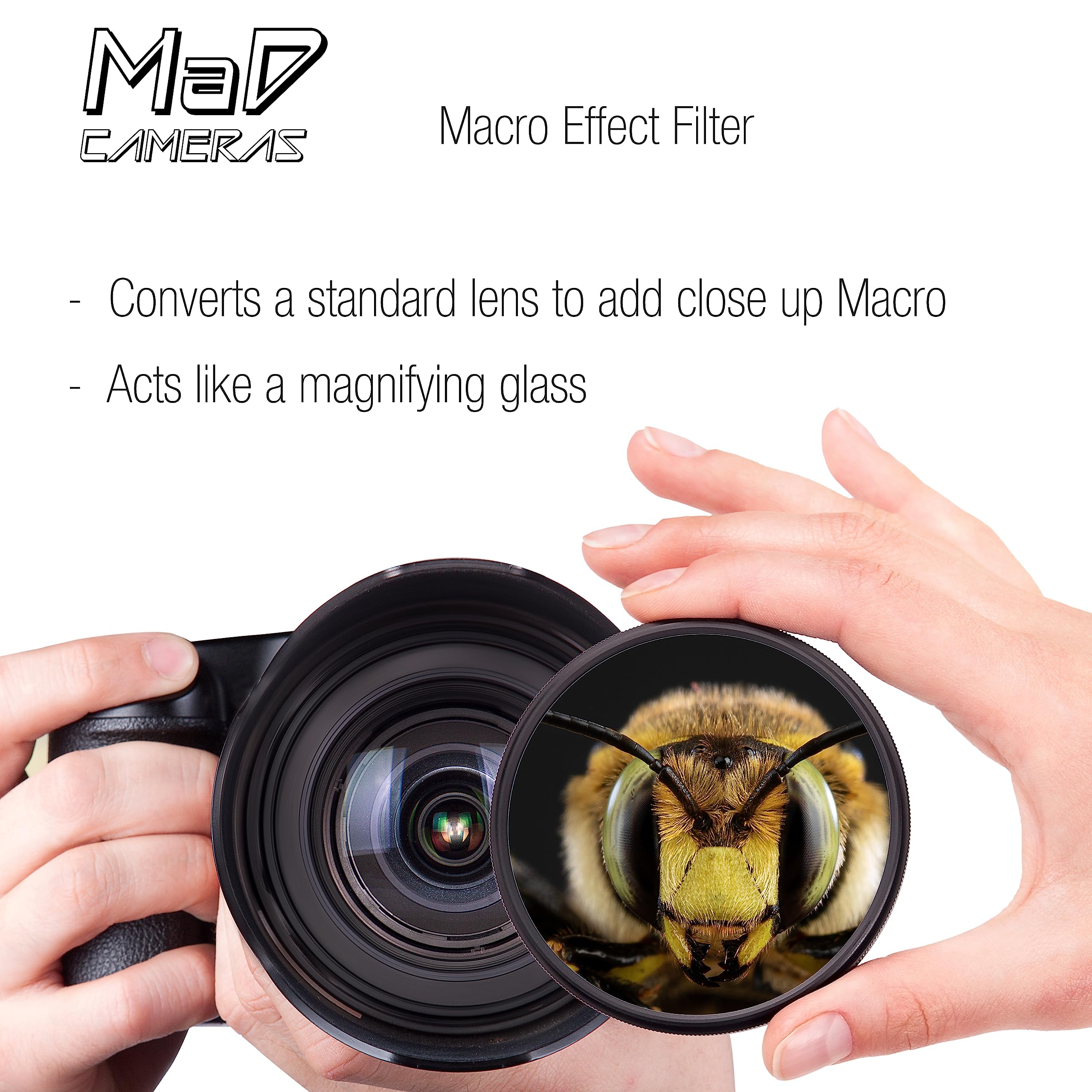 MaD Camera - 58mm Macro Effect Zoom Filter (+4) - Close Up Lens for Detail Photography - Premium Camera Lens Filter for DSLRs - Image 2