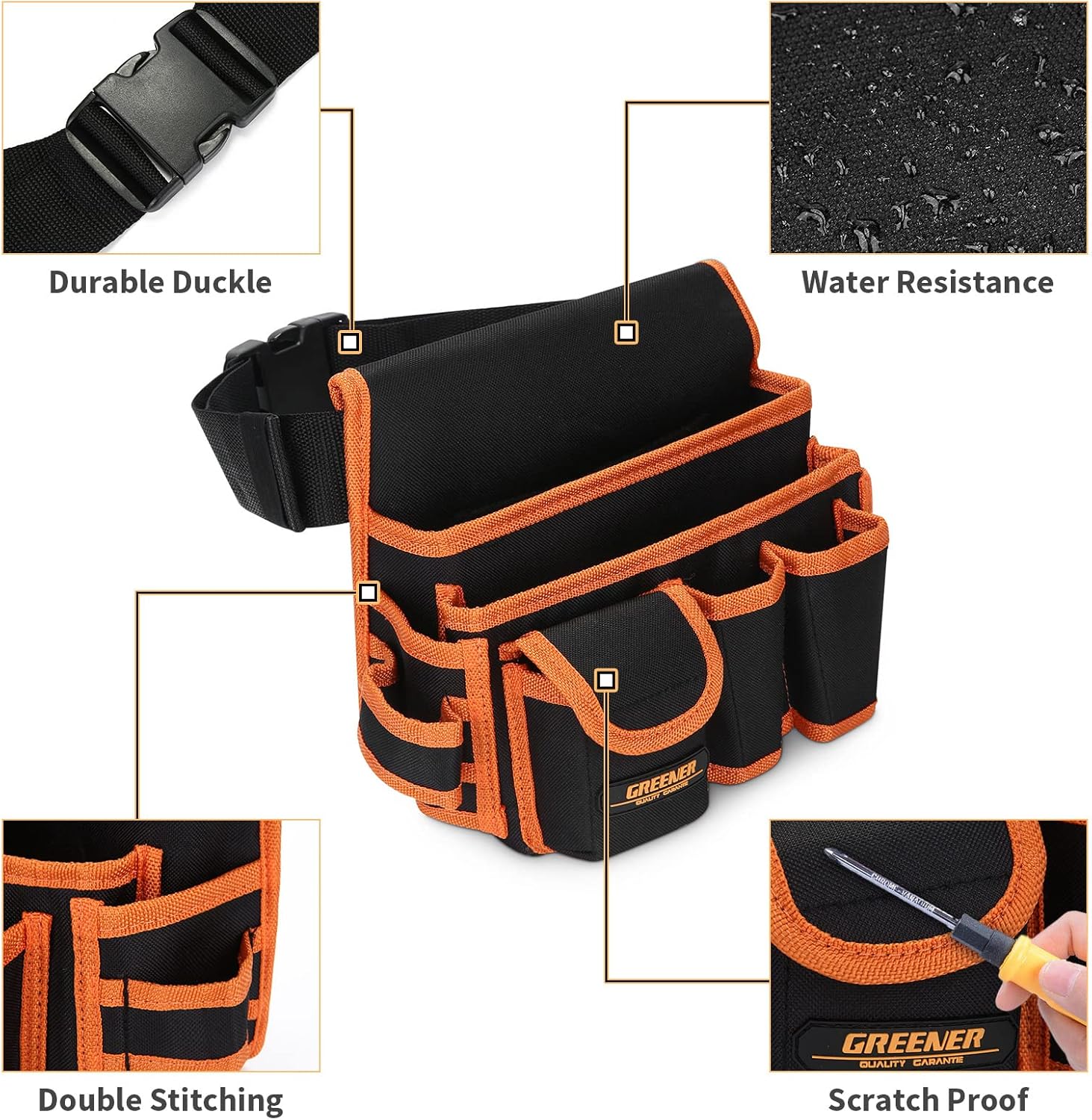 UBORSE Utility Waist Tool Bag Adjustable Oxford Tool Waist Pouch Heavy