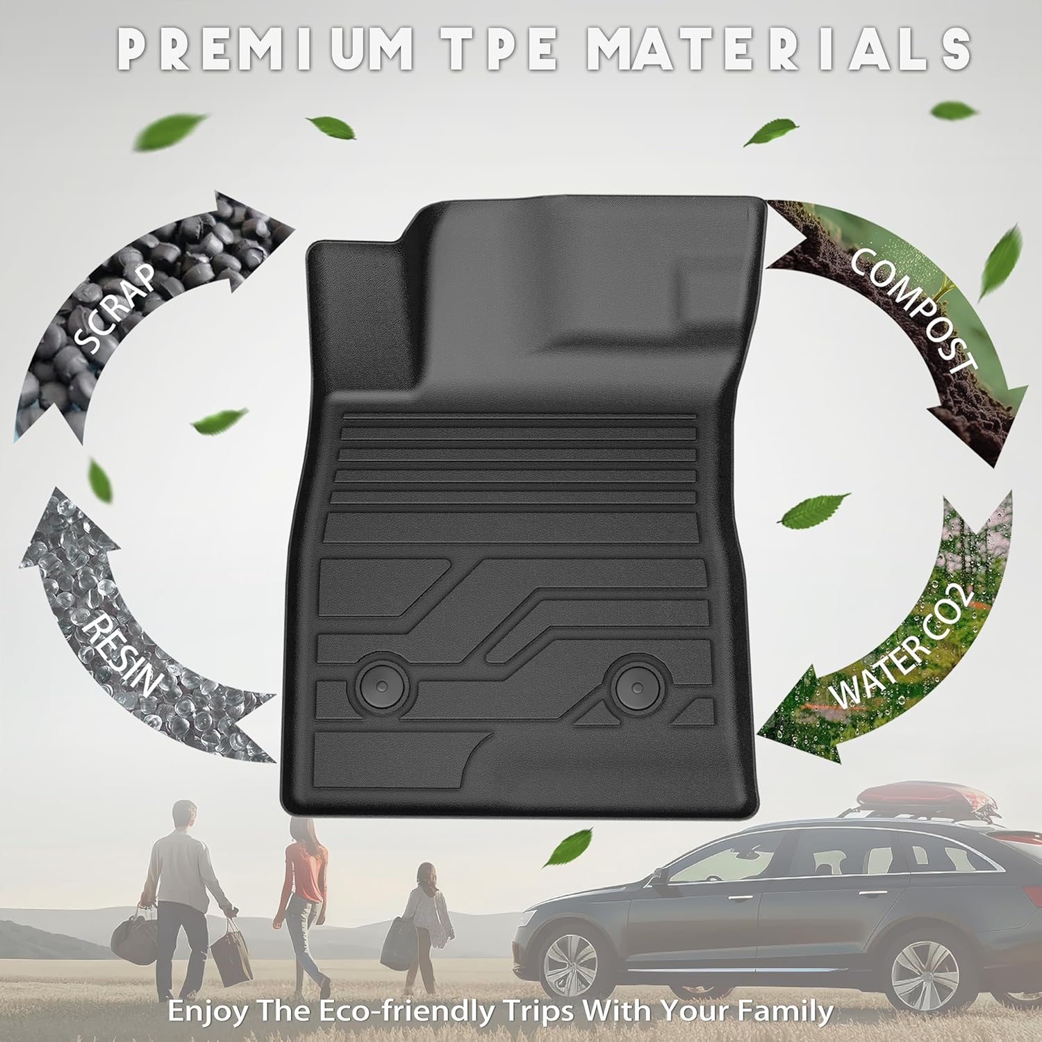 KARPAL Floor Mats for 2024-2026 Chevy Trax & Buick Envista, All-Weather TPE Custom Fit Floor Liners Car Accessories