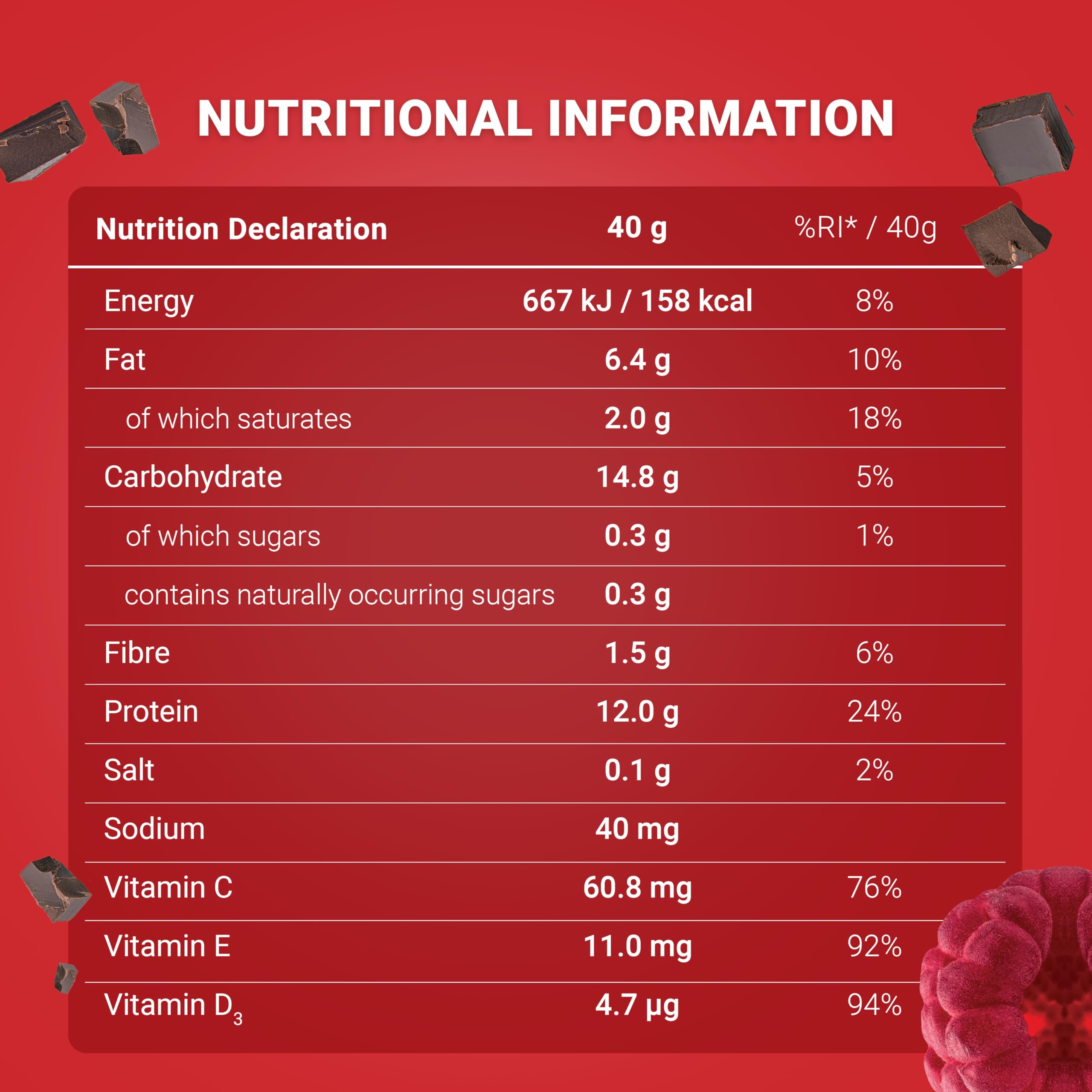 RiceUP! Barretta Proteica Vitaminica | Toffee, Cocco, Lampone | 45 x 40 g