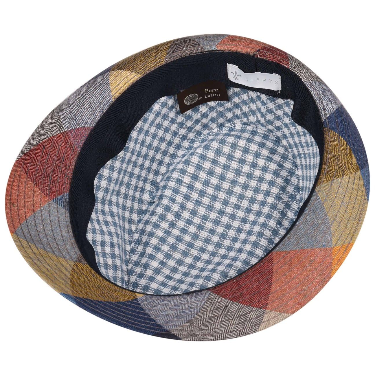 LIERYS Payato Checks kapelusz trilby Wyprodukowano we Wloszech Unisex Wiosna Lato