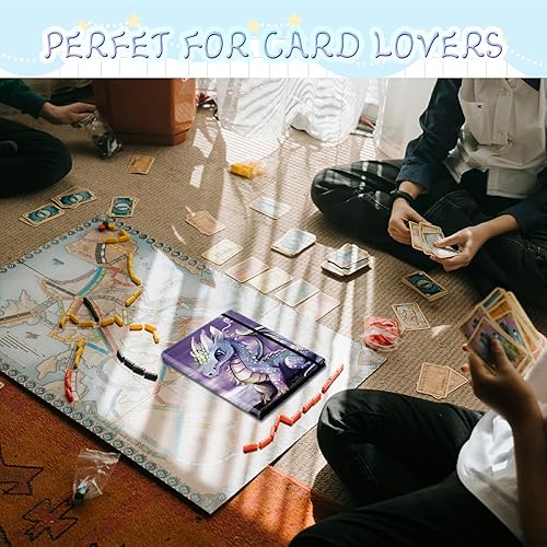 Miniatura 7 de Rossy Carpeta para tarjetas coleccionables, 9 bolsillos, impermeable, con 360 bolsillos de doble cara, para tarjetas de tamaño estándar, tarjetas