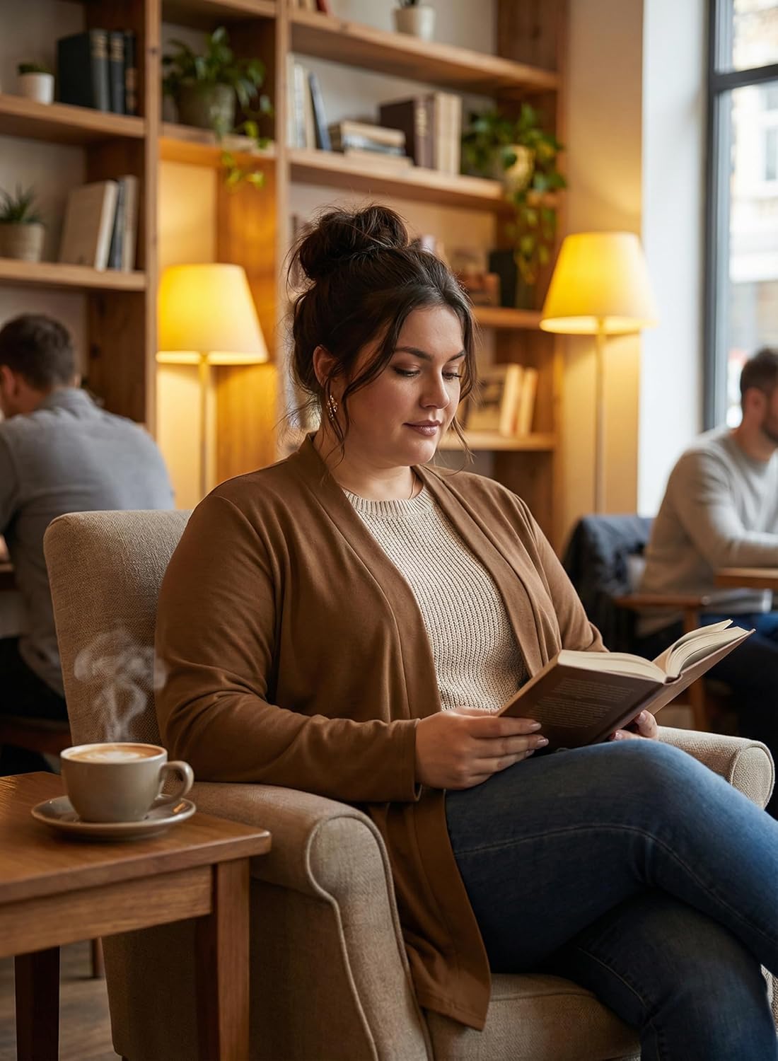 OLRIK Plus Size Lightweight Cardigan for Women 2026 Spring with Pockets Long Sleeve Casual Jacket Open Front Cover Ups - Image 5