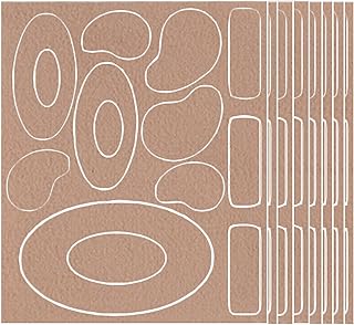 Moleskin for Feet 168 Pack (12 Sheet), Flannel Adhesive Moleskin for Blisters, Moleskin Pads Moleskin Patches for Shoes, Heel, Feet and Blister, Travel Essentials for Women