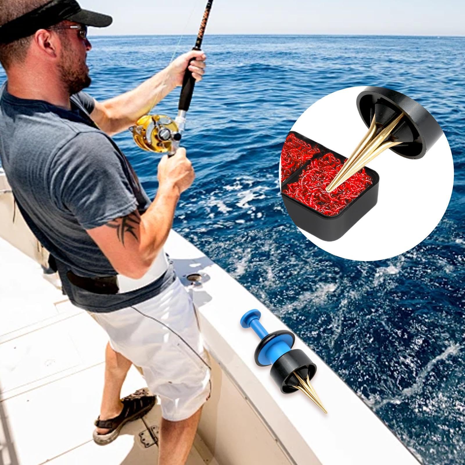 Strumento per anello pellet, anellatore per esche | Strumento di esca antiscivolo Anello per pellet | Kit per la, attrezzatura terminali da, clip per pellet con 1000