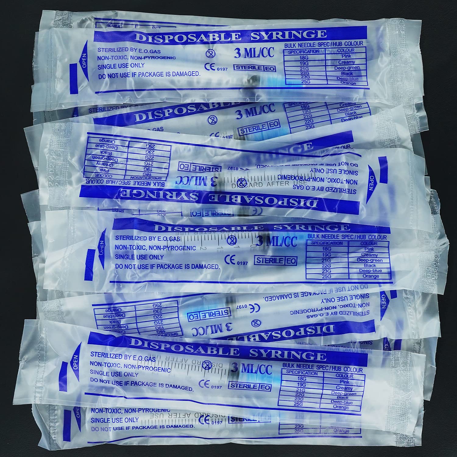 100 Pack 3ml with 23Ga Disposable Plastic Measuring Lab Supplies, Individually Sealed Wrapped — Amazon image 4