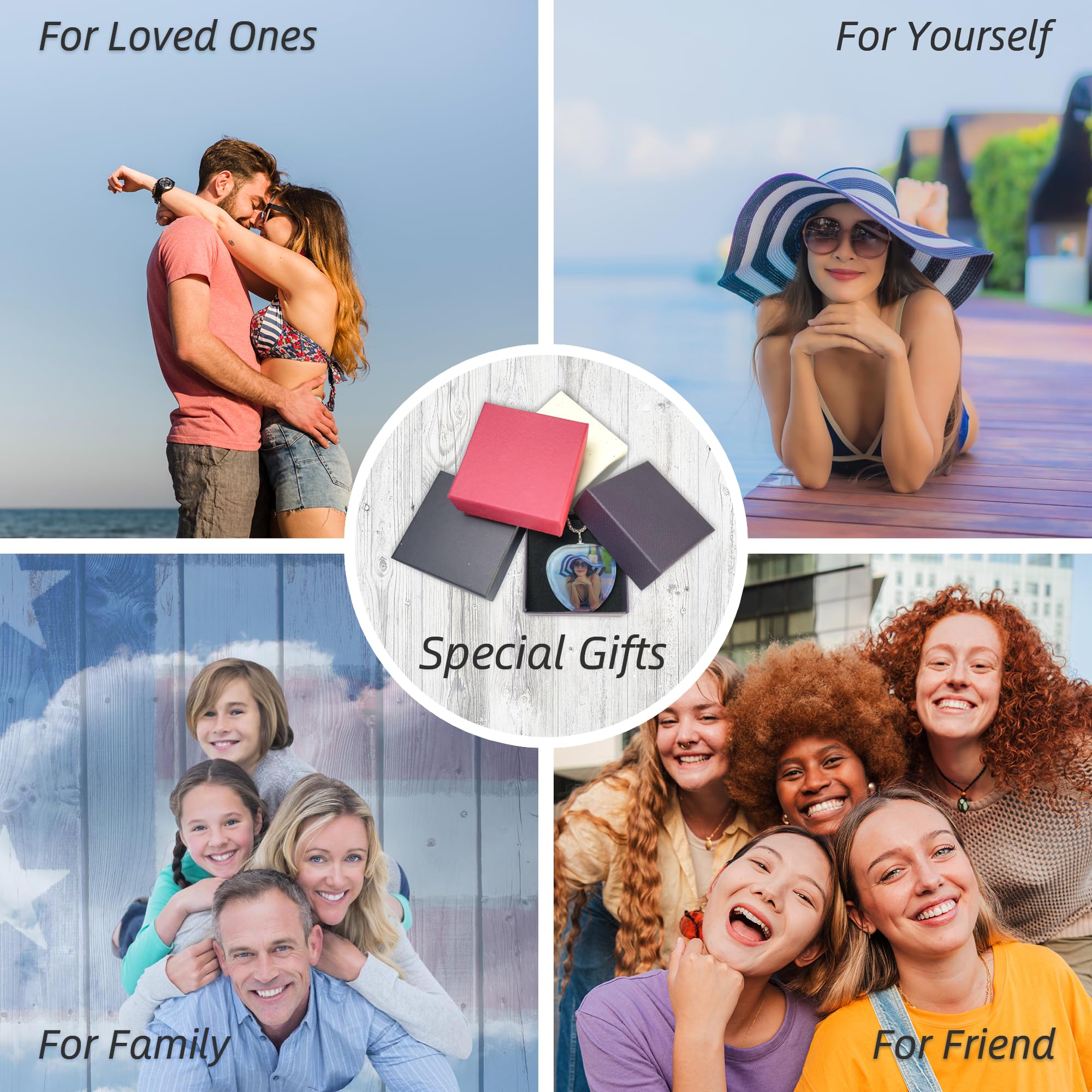 TEQUAN Custom Photo Car Rear View Mirror Crystal Hanging Ornament Decor Personalized Picture Car Rearview Mirror Pendant Charm — view 6