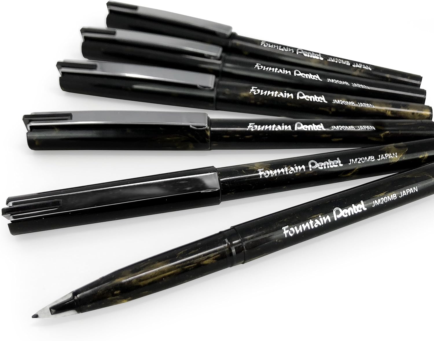 Pentel Disposable Fountain Pen JM20 Marbleized Gold and Black