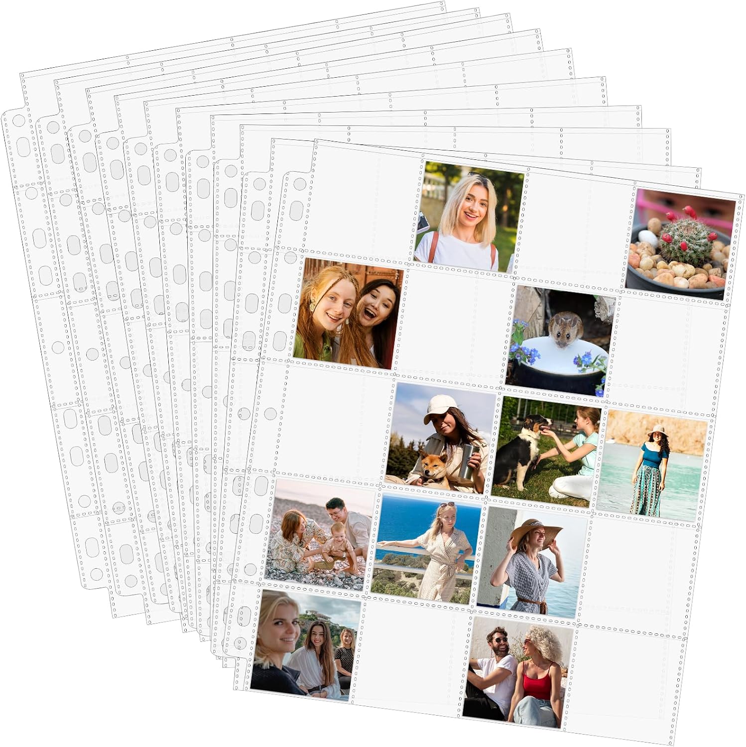 90Pcs Protective Photo Slide Pages Holds 20 35mm Slides Top Loading Photo Page Sleeves for 3 Ring Binder Holds 1000 2 x 2 Inch Photos Clear Archival Slide Storage Album Refill Preservers
