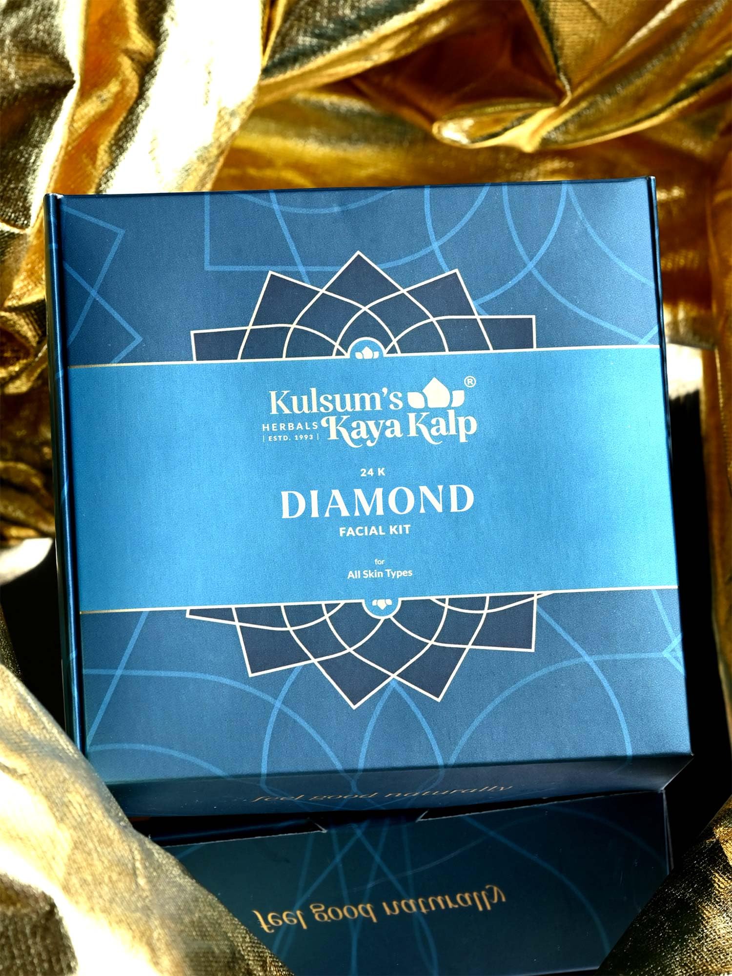 Kulsum's Kaya KalpHerbals Diamond Facial Kit For Skin Rejuvenation, Repair & Glow | Ideal For Men & Women | With Diamond Ash, Lotus & Dates | For Normal to Dry Skin | 65gm