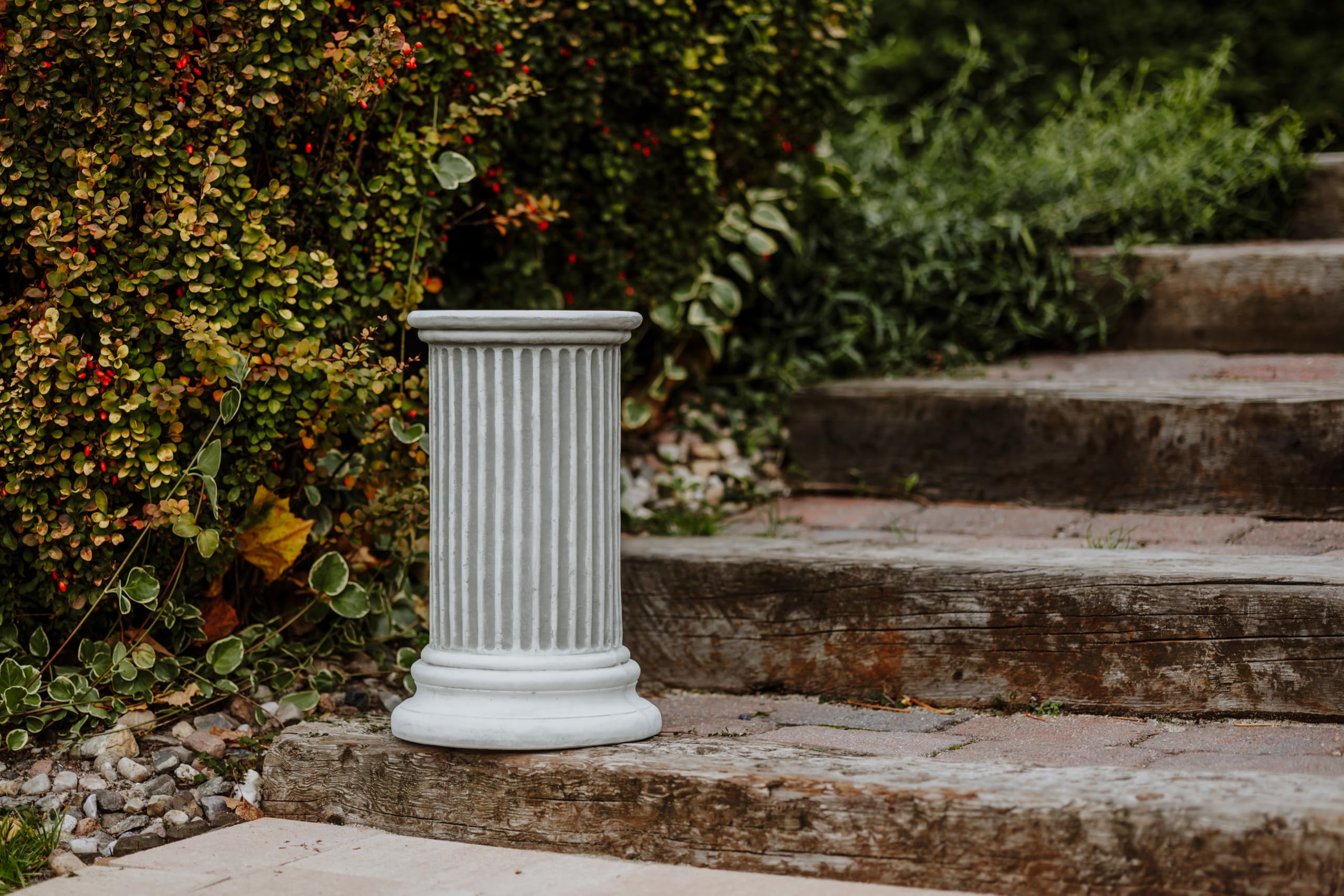 gartendekoparadies.de Elegante Säule Steinsockel, H. 41 cm, 45 kg | Steinguss, Steinfigur, Für Außenbereich, Frostsicher