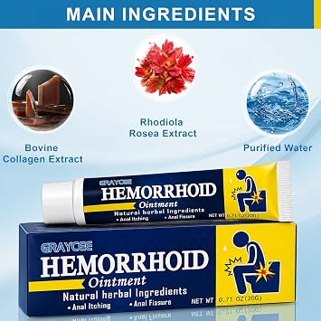 Hemorrhoidal Care Cream 20g, Herbal Soothing Skin Care for Daily Discomfort & Itching Care, Gentle Lubricating Formula
