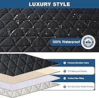 Vista 2 de TAOCOCO Funda para Sillón Reclinable 100% Impermeable - Funda para Sillón Reclinable con Gránulos Antideslizantes, Fundas para Sillas Reclinables