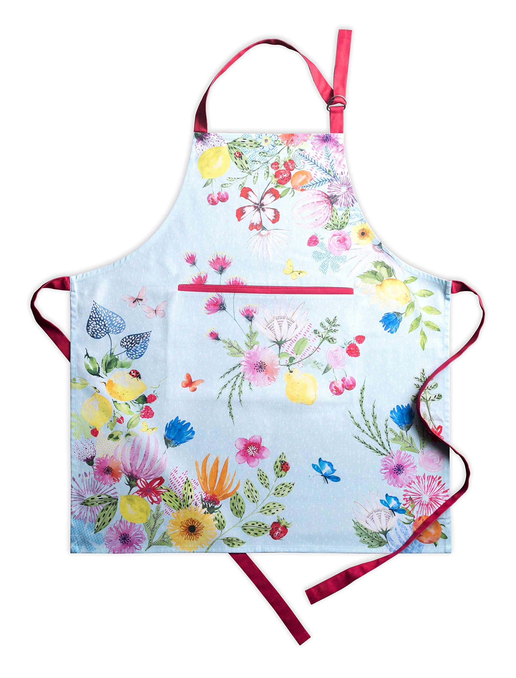 Maison d' Hermine100% Cotton Apron for women with Pocket Kitchen Chef Apron for Men Cooking Gardening Server Waitress Maid
