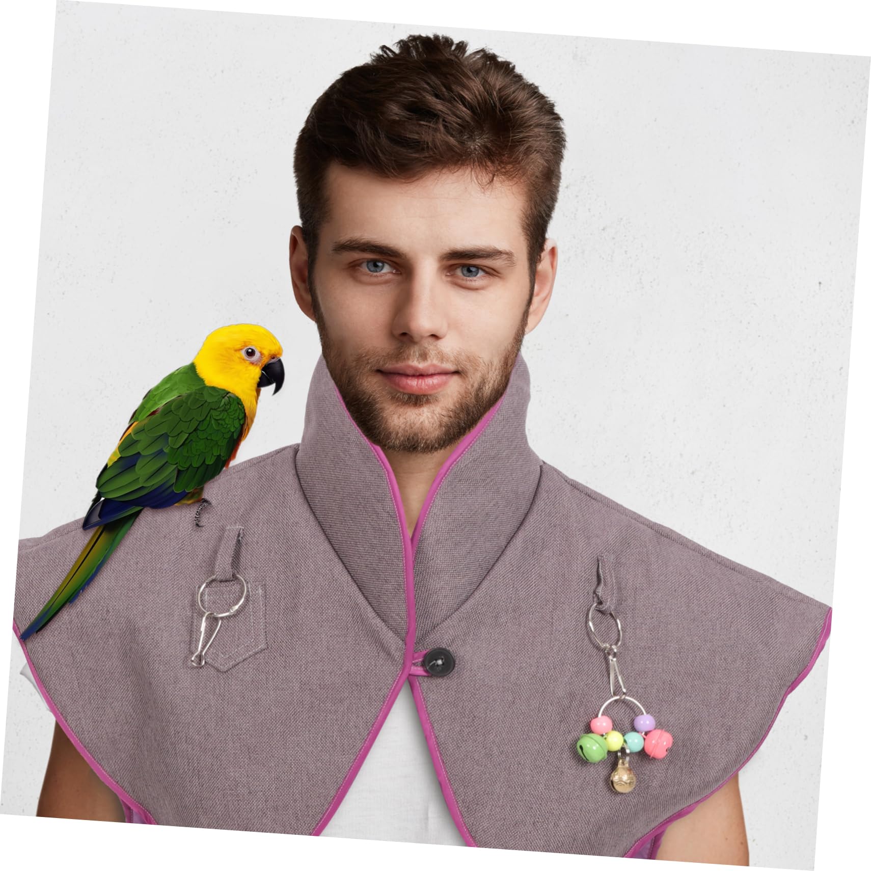 SUPVOX Parrot Training Shoulder Cover -Scratch Material Pad Bird Protective Shawl Comfortable for
