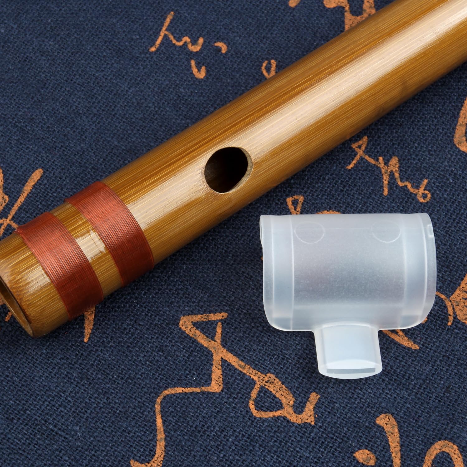 SUTILA Japanische Shinobue Flöte 7/8 Hon handgefertigte Bambusflöte Musikinstrument (8Hon mit roter Linie)
