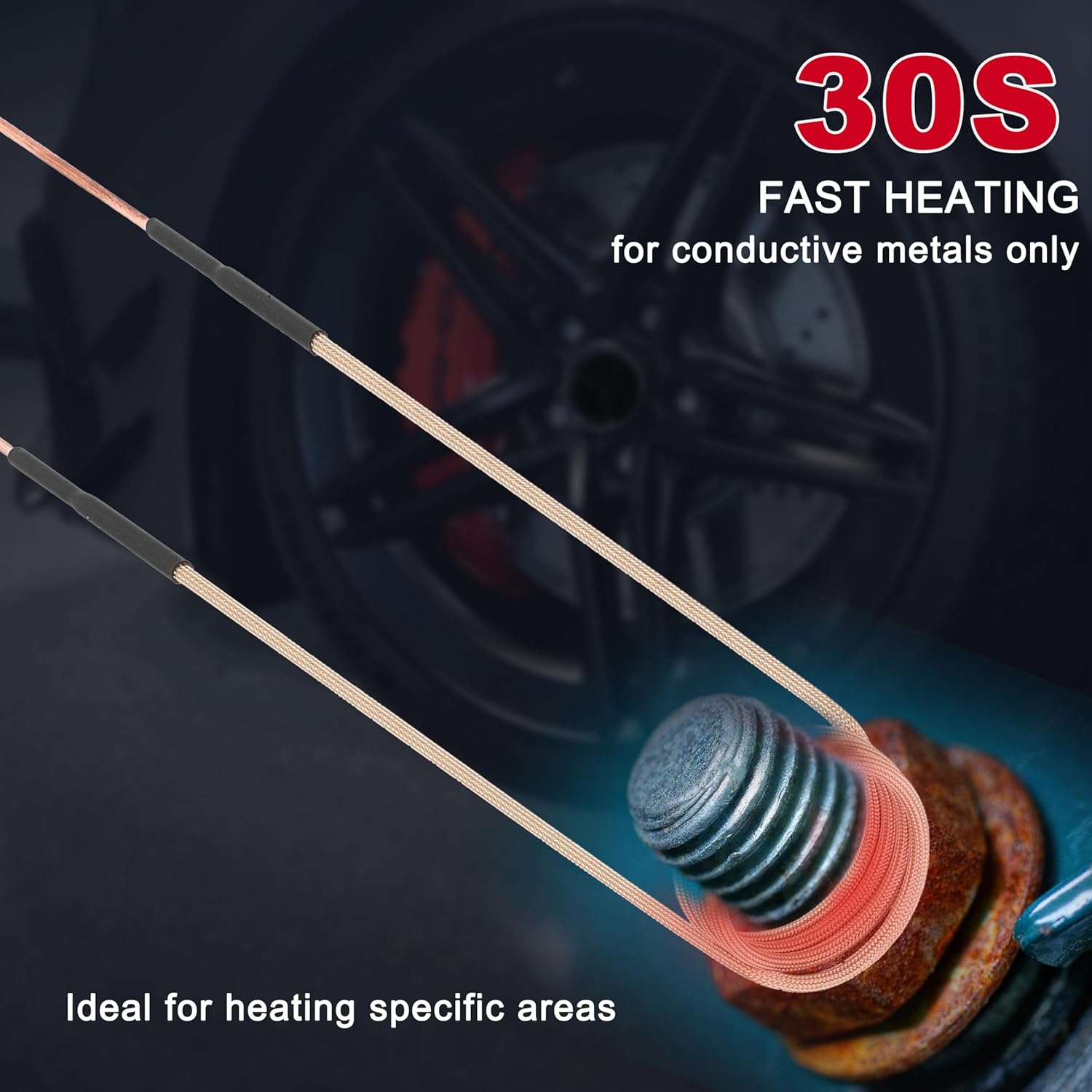 Upgrated 10Pcs Induction Heater Coil Kit,magnetic induction coil insulation is not easy to come off, high durability suitable for magnetic induction heater