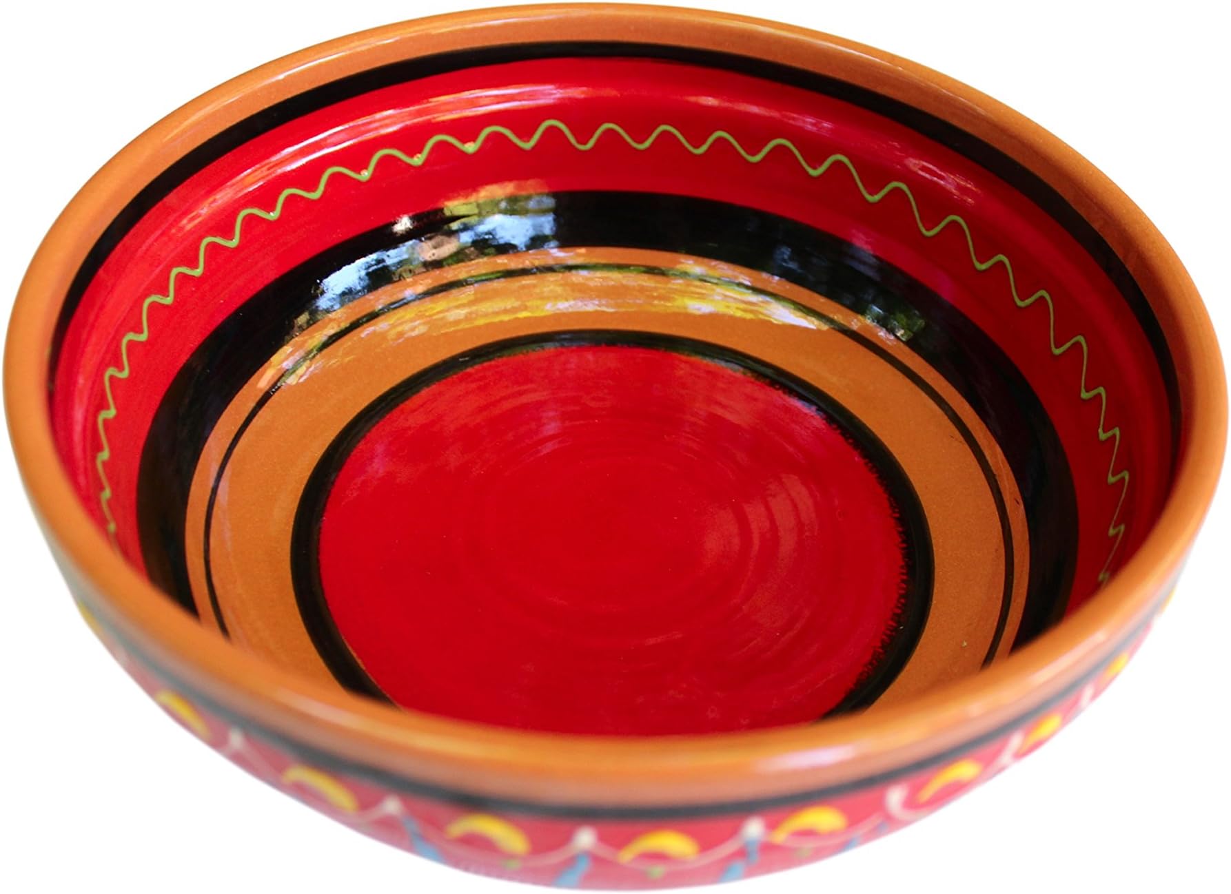 Cactus Canyon Ceramics Spanish Terracotta Deep Serving Dish, Red