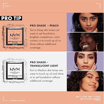 NYX PROFESSIONAL MAKEUP Can't Stop Won't Stop Mattifying Pressed Powder - Fair