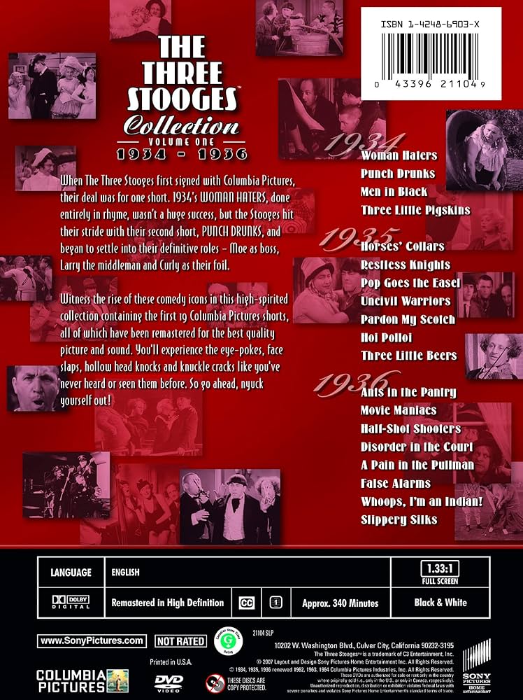 Amazon.co.jp: THREE STOOGES: VOL. 1-COLLECTION 1934-36 : DVD
