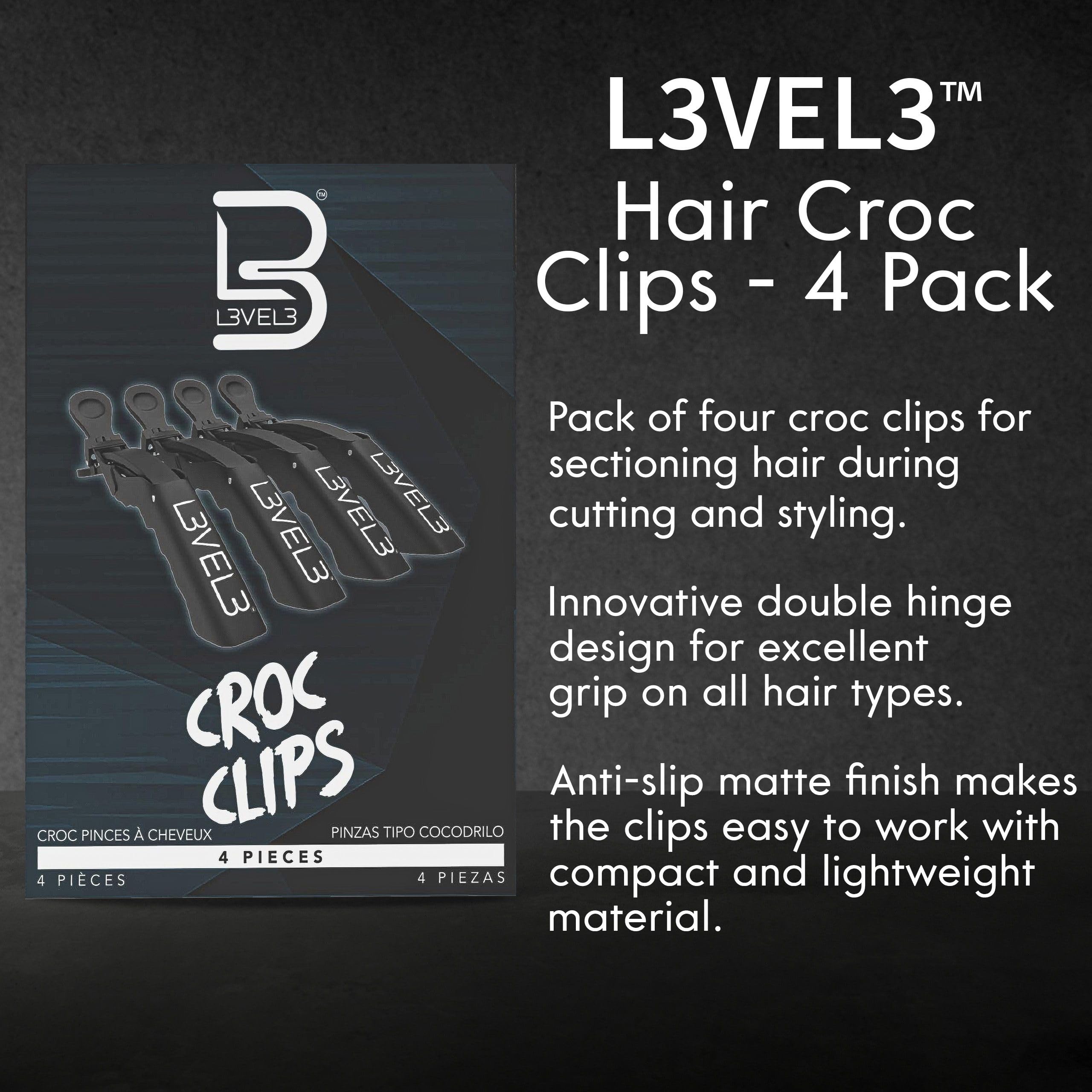 Amazon.com : L3 Level 3 Croc Hair Clips for Styling, All Hair