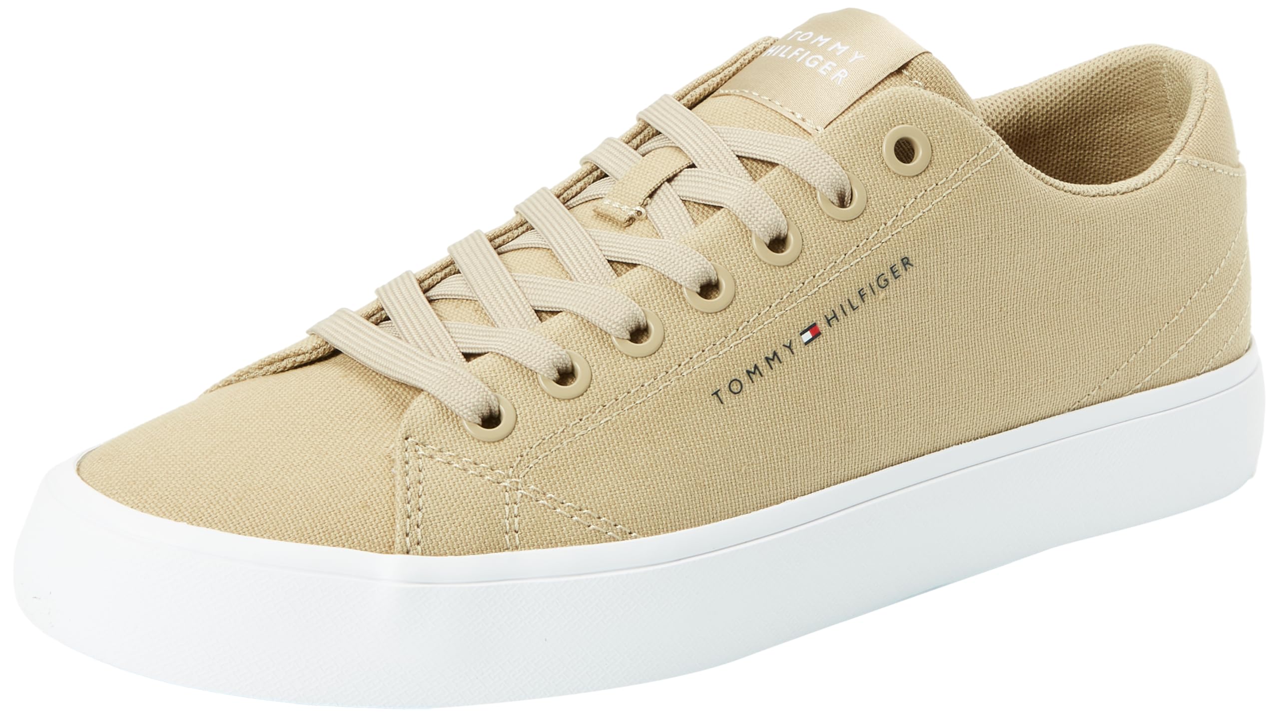 Tommy Hilfiger Zapatillas para Hombre Sneaker con Suela Vulcanizada, Naranja (Rich Ochre), 41