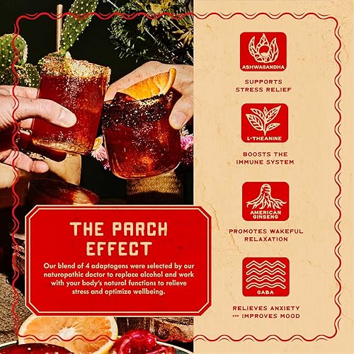 Miniatura 3 de PARCH Prickly Paloma, Cola de agave lista para beber infundida con botánicos del desierto y adaptógenos, bebidas navideñas 100% a base de plantas,