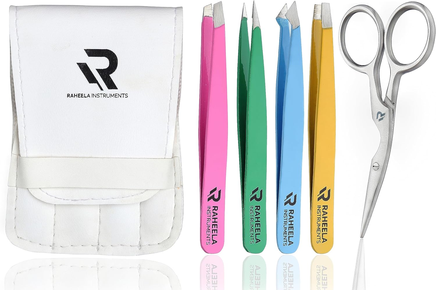 Tweezers Set 5pcs, Professional Eyebrow Plucking Tweezers for Women and