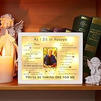 Vista 8 de WOODEXPE Regalo de condolencias de 8 x 10 pulgadas, caja de sombra conmemorativa LED de recuerdo, marco de fotos, regalos conmemorativos