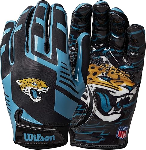 Miniatura 76 de WILSON NFL Guantes de fútbol americano con ajuste elástico, para jóvenes y adultos