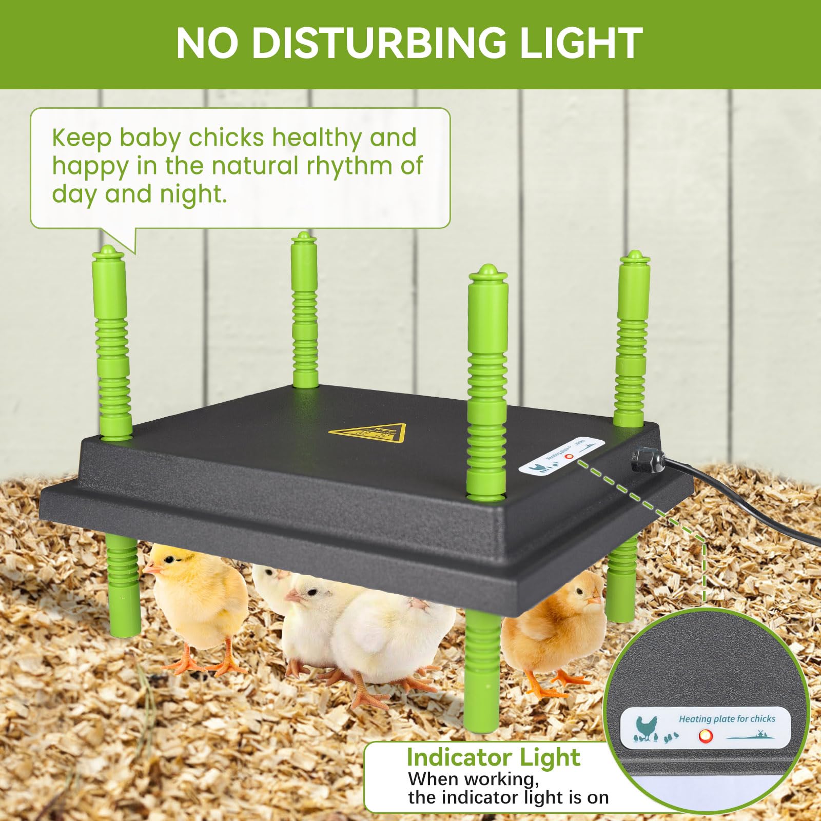 Plaque chauffante pour poussins, lampe chauffante pour poussins, plaque chauffante pour l'élevage de poussins, poule artificielle 25 x 30 cm