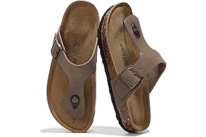 100% Genuine Leather Thong Sandals - Size 34