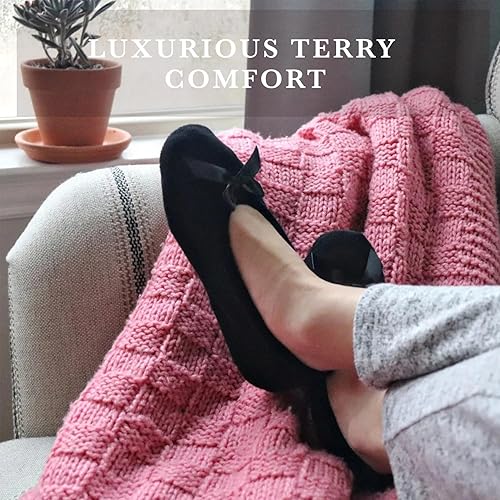 Miniatura 4 de isotoner Women's Classic Terry Ballerina Slipper Soft, Breathable, Terry Lined, Satin Bow, Secure Fit