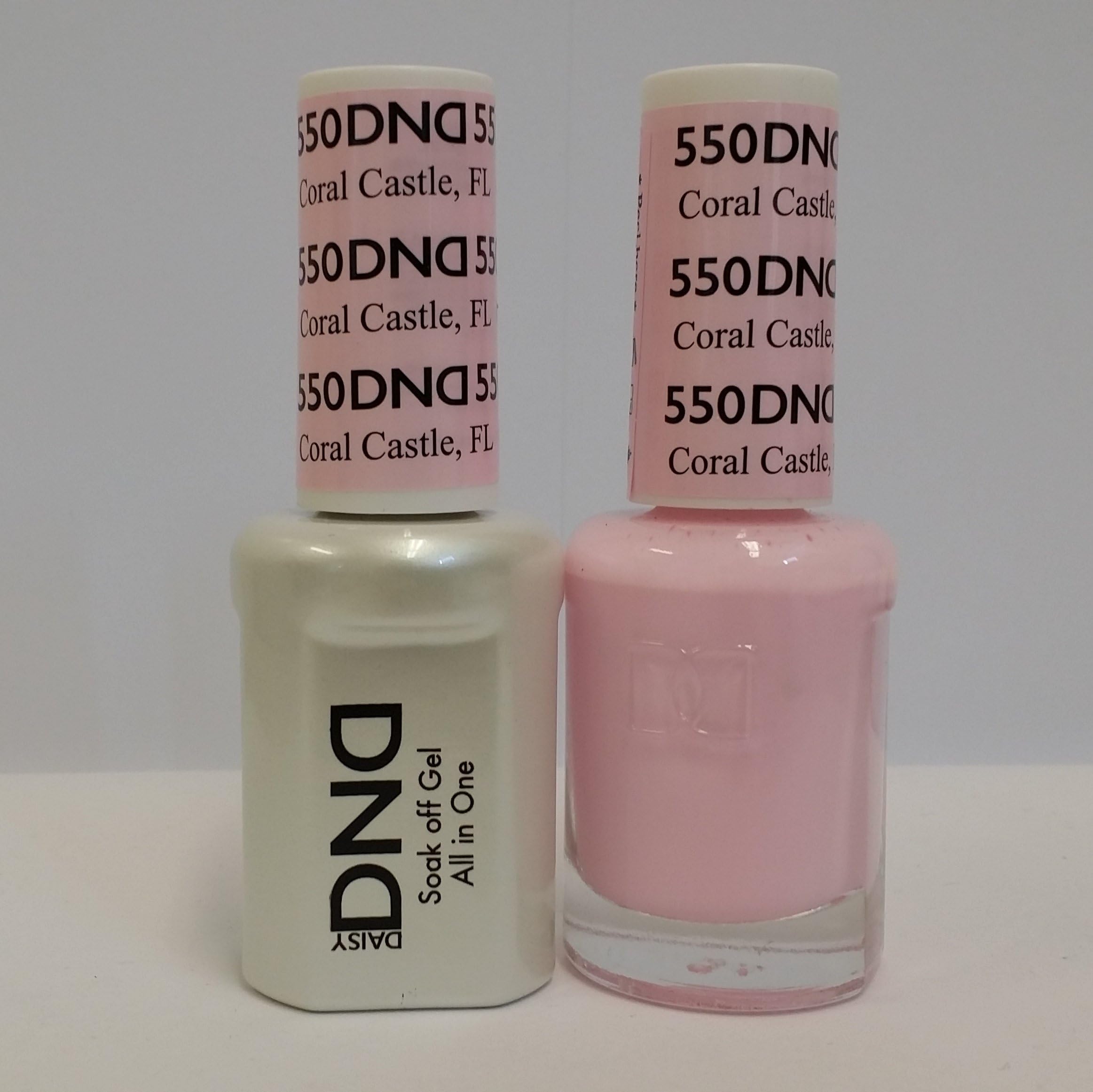 DND Daisy Duo Soak off Gel and Matching Nail Polish - 2016 Collection + Buy 2 colors get 1 FREE airbrush Stencil (550 - Coral Castle)
