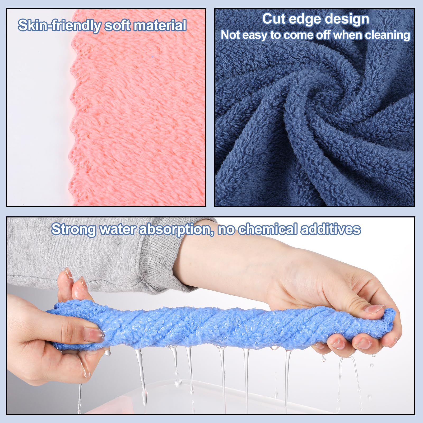Radsocken 8 Pack Flannel Face Cloth - Image 4