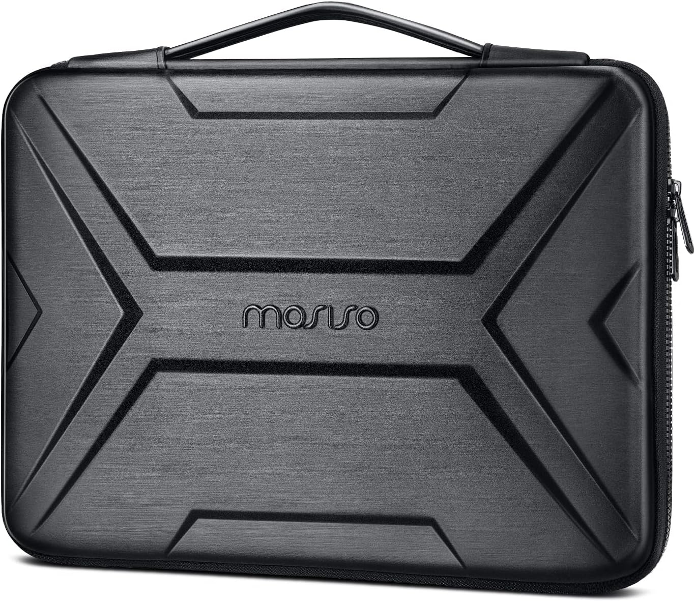 MOSISO Laptop Case 13.3 Inch for MacBook Air/Pro 13 Inch Water Repellent Shockproof Protective Artistic Geometric EVA Computer Bag with Handle (Black)