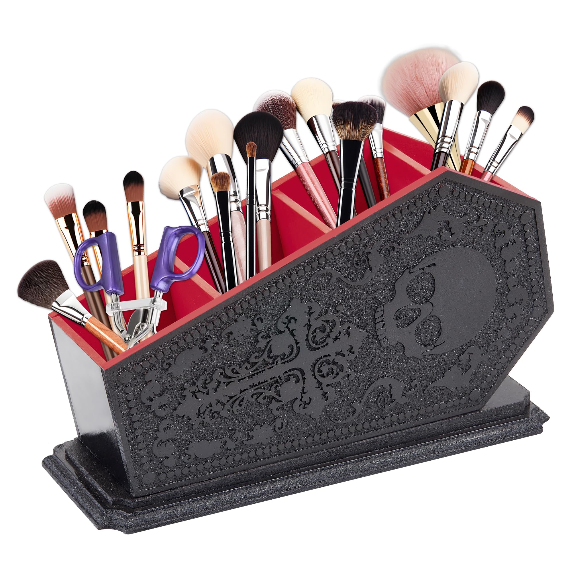 Amazon.com: Gothic Coffin Decor Makeup Brush Holder,Spooky Witchy