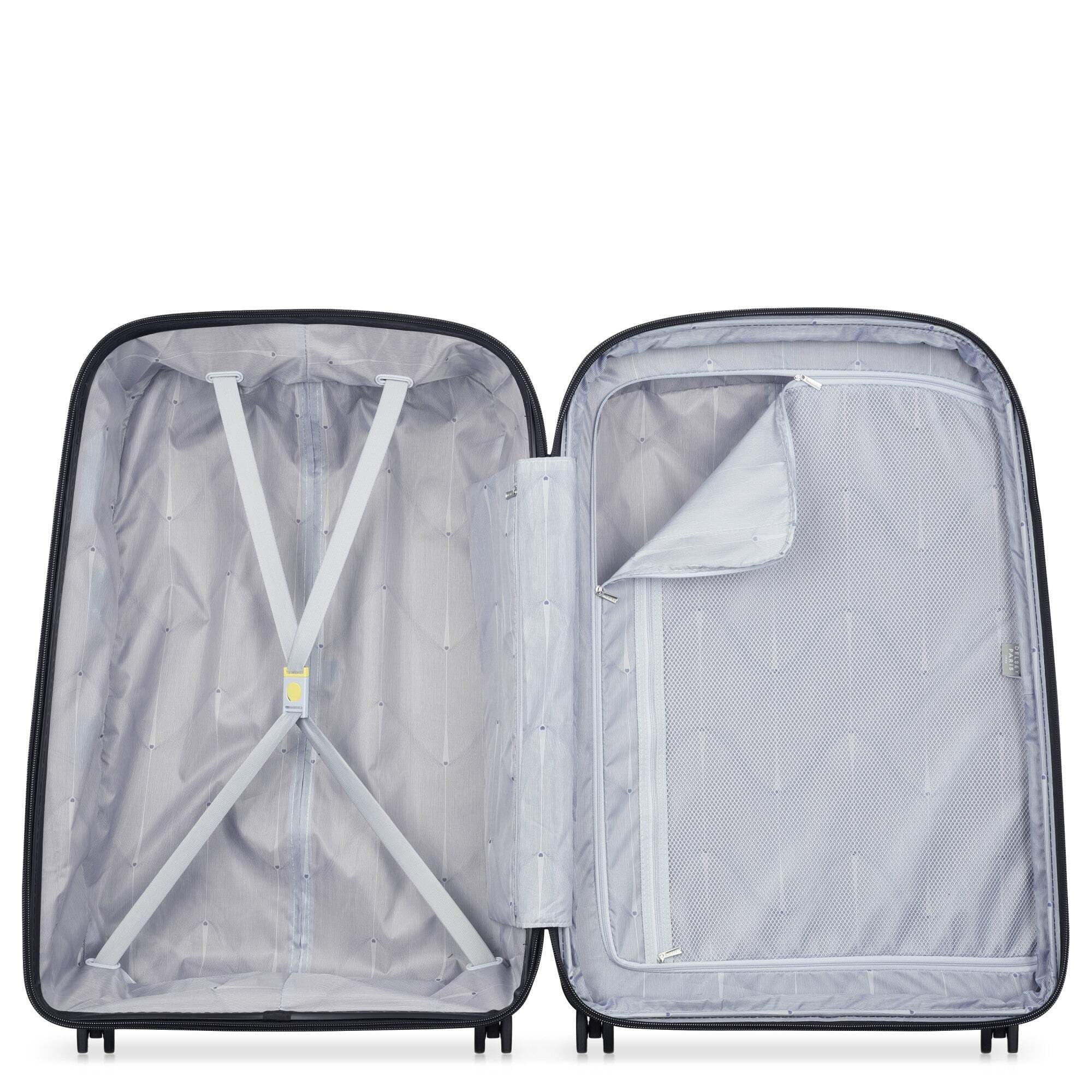 DELSEY PARIS Belmont Plus, walizka dla dorosłych, materiał z recyklingu, czarne, L Extensible (76 cm) Materiale Riciclato, rozciągliwy