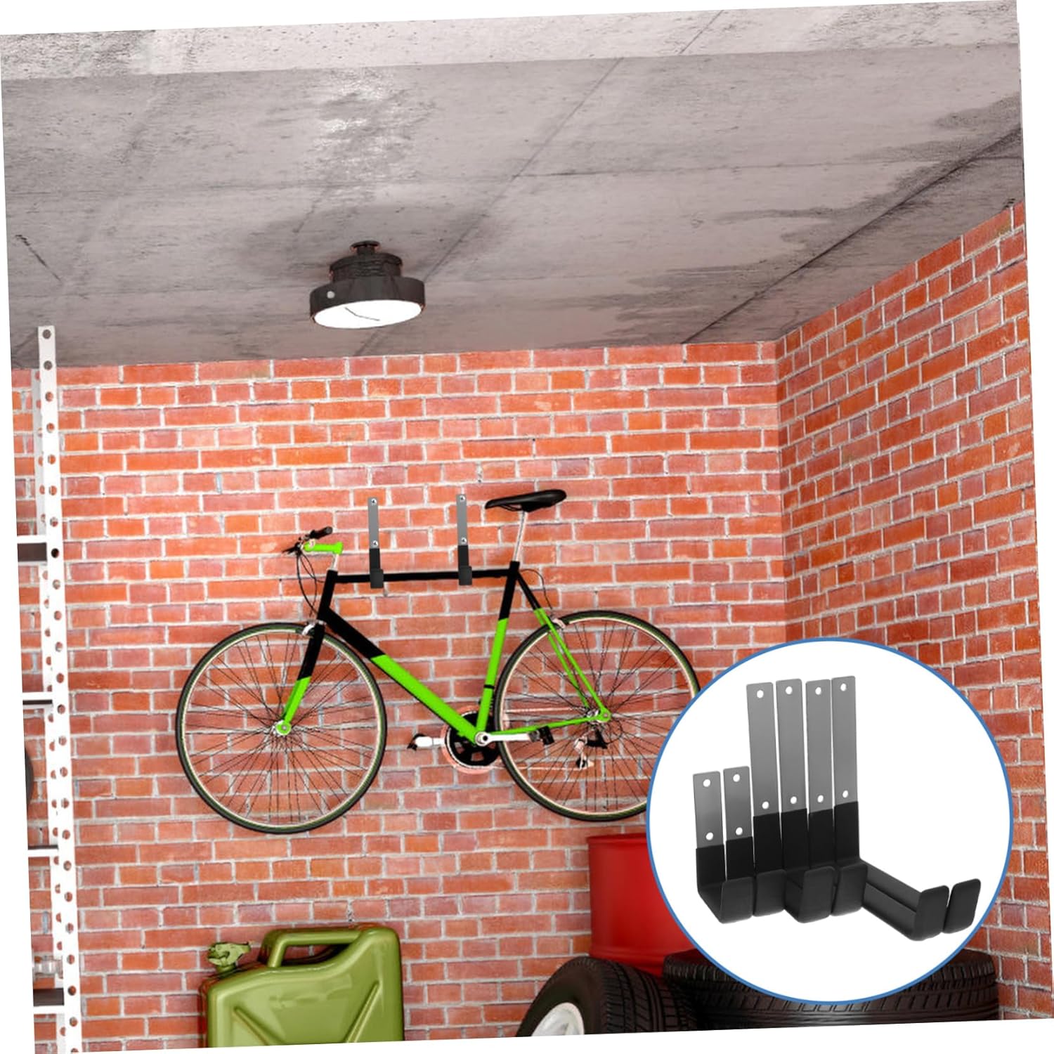 Angoily 6pcs Heavy Duty Garage Hooks Wall Hooks Wall Mounted Storage Tool Hangers Organizers