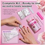 Nail Polish Remover 300ml, Press Pump, with Removal Tool, Rose Cuticle Oil | Gentle Rose Oil Formula, Quickly Removes Nail Polish & Gel, Large-Size Soak Off Remover Kit 10.15 Fl Oz, Salon & DIY Use