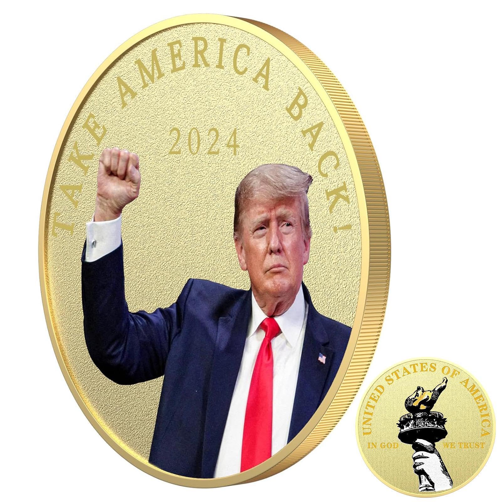 대통령 코인 지원 대통령 선거 코인 | 전쟁 미국 탈환 동전 대통령 생존 동전 애국 대통령 싸움 동전 인테리어용 착용 가능한 기념 동전