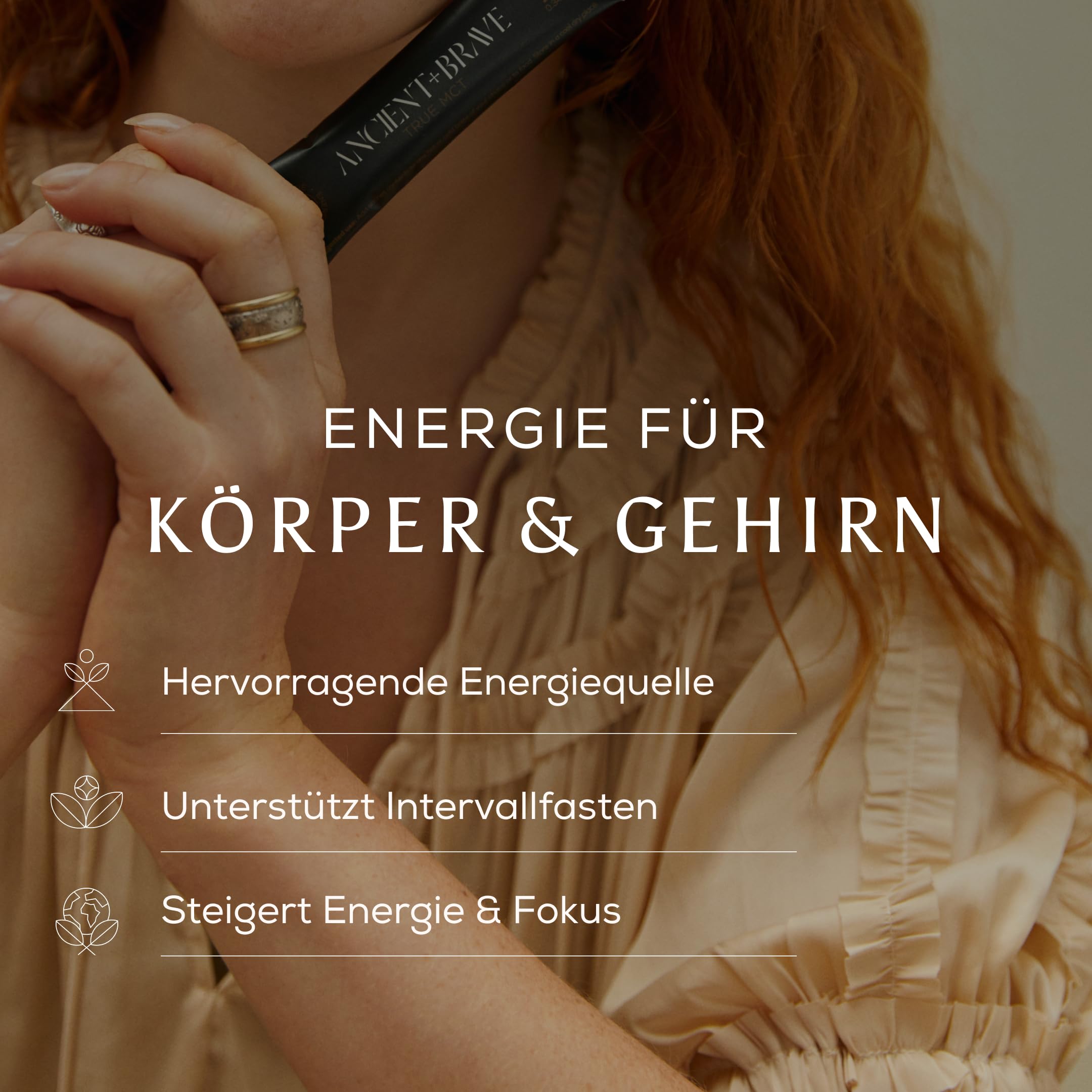 Ancient + Brave | True MCT Öl | 15 x 10 ml Sachets | C8 + C10 Mischung | 100% Aus Kokosnüssen Gewonnen | Ketogen | Intervall Fasten | Vegan | Paleo | Keto