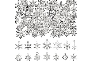 140 Pcs Frozen Charms Christmas Snowflake Charms & Jewelry Findings