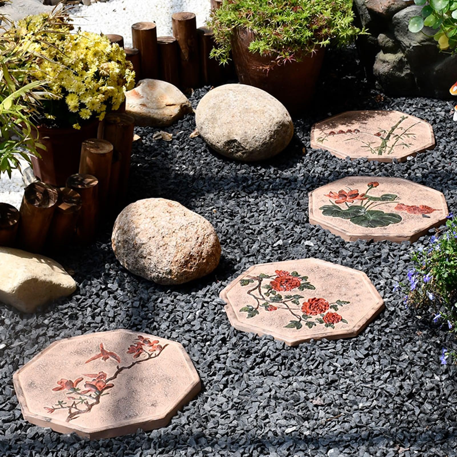 Pierre De Marche Coccinelle Spoontiques - Décoration Jardin 24cm, Résine Durable, Peinte à La Main