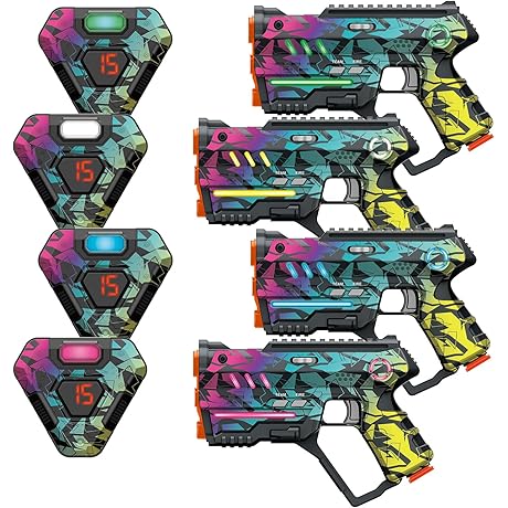 lazer tag gun set 6 player