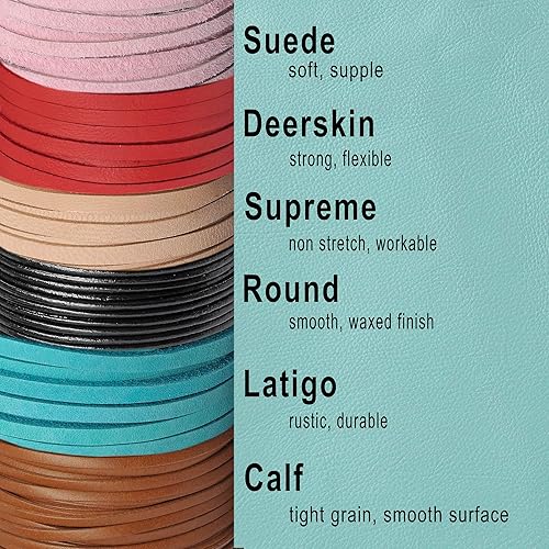 Miniatura 9 de Silver Creek Leather Co Realeather Latigo - Cordón de cuero para manualidades y fabricación de joyas, 18 pulgadas x 50 pies, Cheiftan
